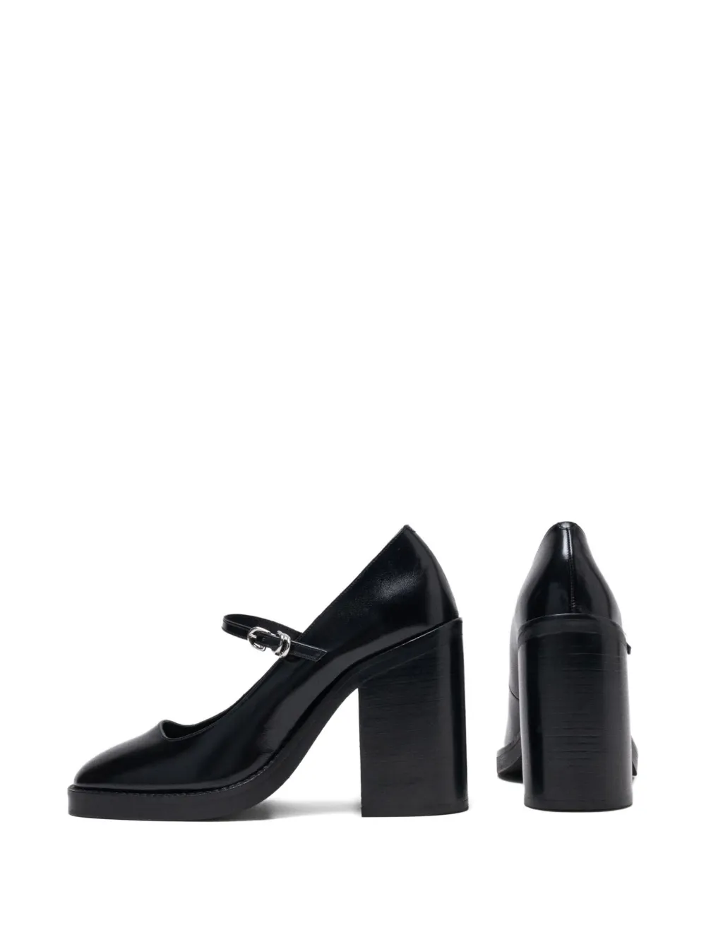 Maje 100 mm leren pumps Zwart