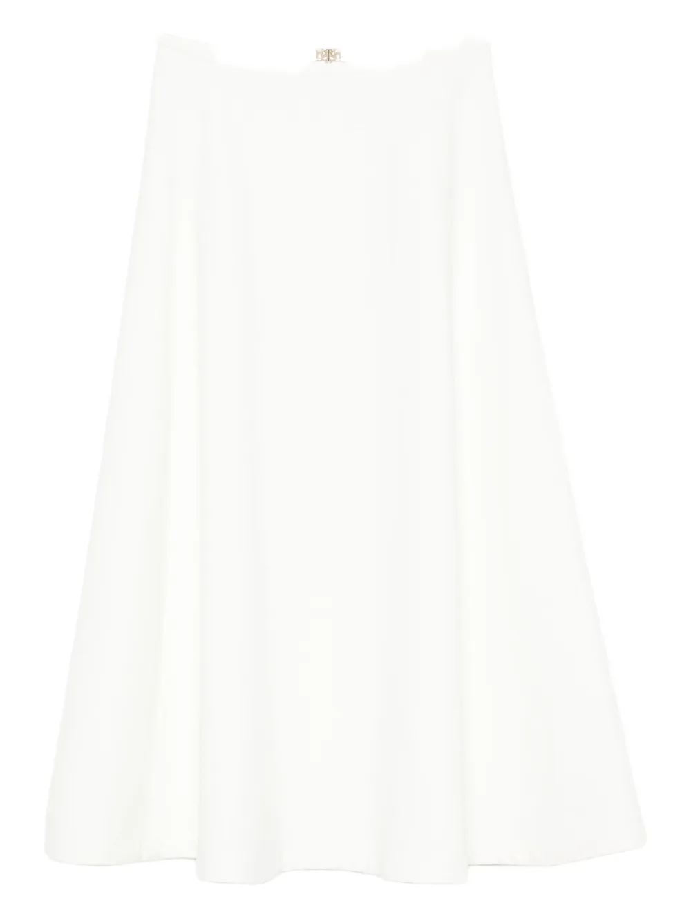 Maje Womens White Clover-embellishment Flared Stretch-crepe Midi Skirt In White