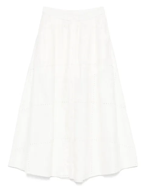 Maje embroidered midi skirt