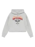Maje logo-embroidered cropped sweatshirt - Grey