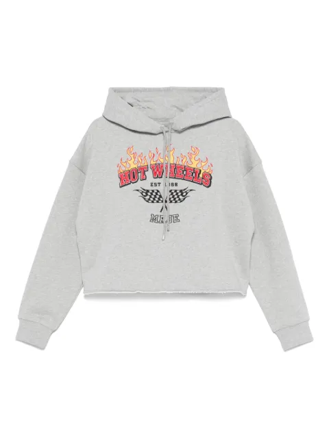 Maje logo-embroidered cropped sweatshirt