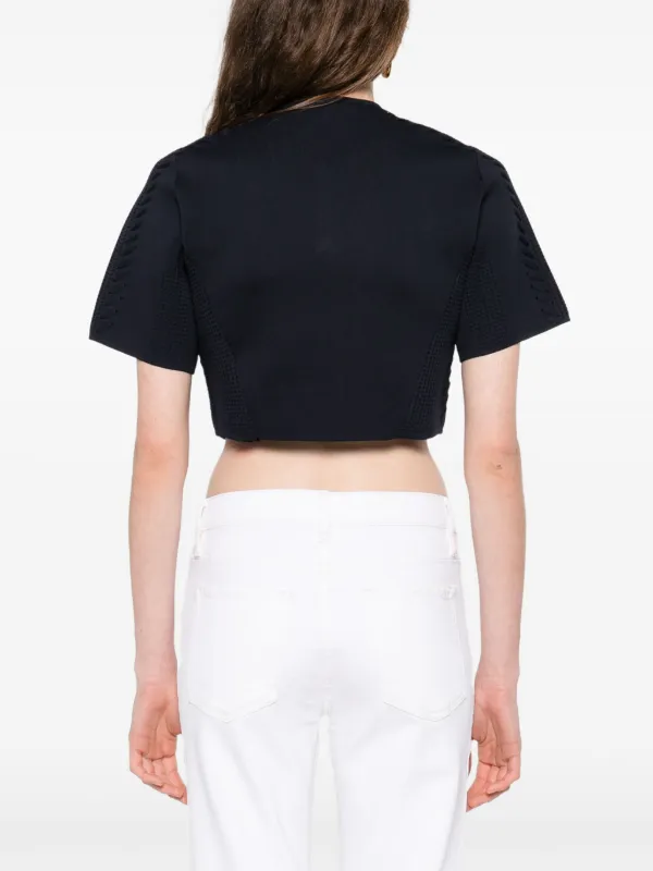 Maje Cropped Cardigan Blue FARFETCH JO - Main Image