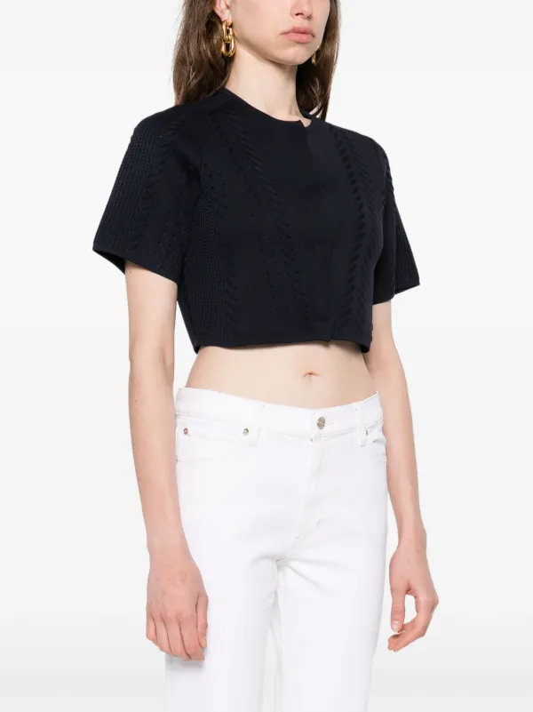 Maje クロップド カーディガン Maje クロップド カーディガン | ブルー | FARFETCH JP