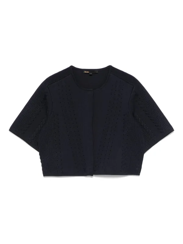 Maje クロップド カーディガン | ブルー | FARFETCH JP