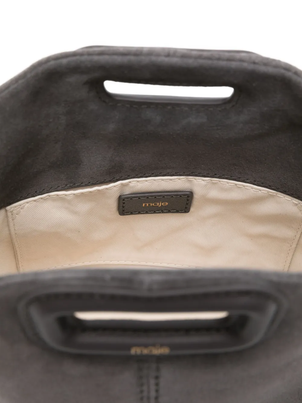 Maje Miss M kleine tas met franje Grijs
