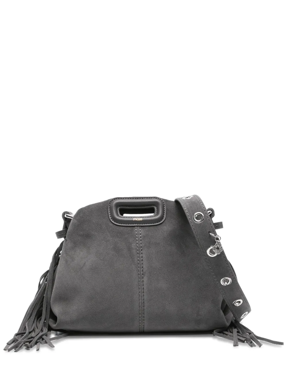 Maje Miss M fringe mini bag Grijs