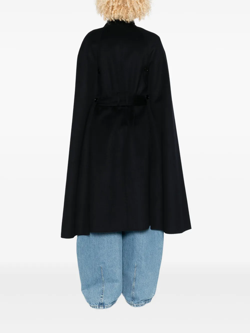 Maje Cape jas van wolblend Blauw