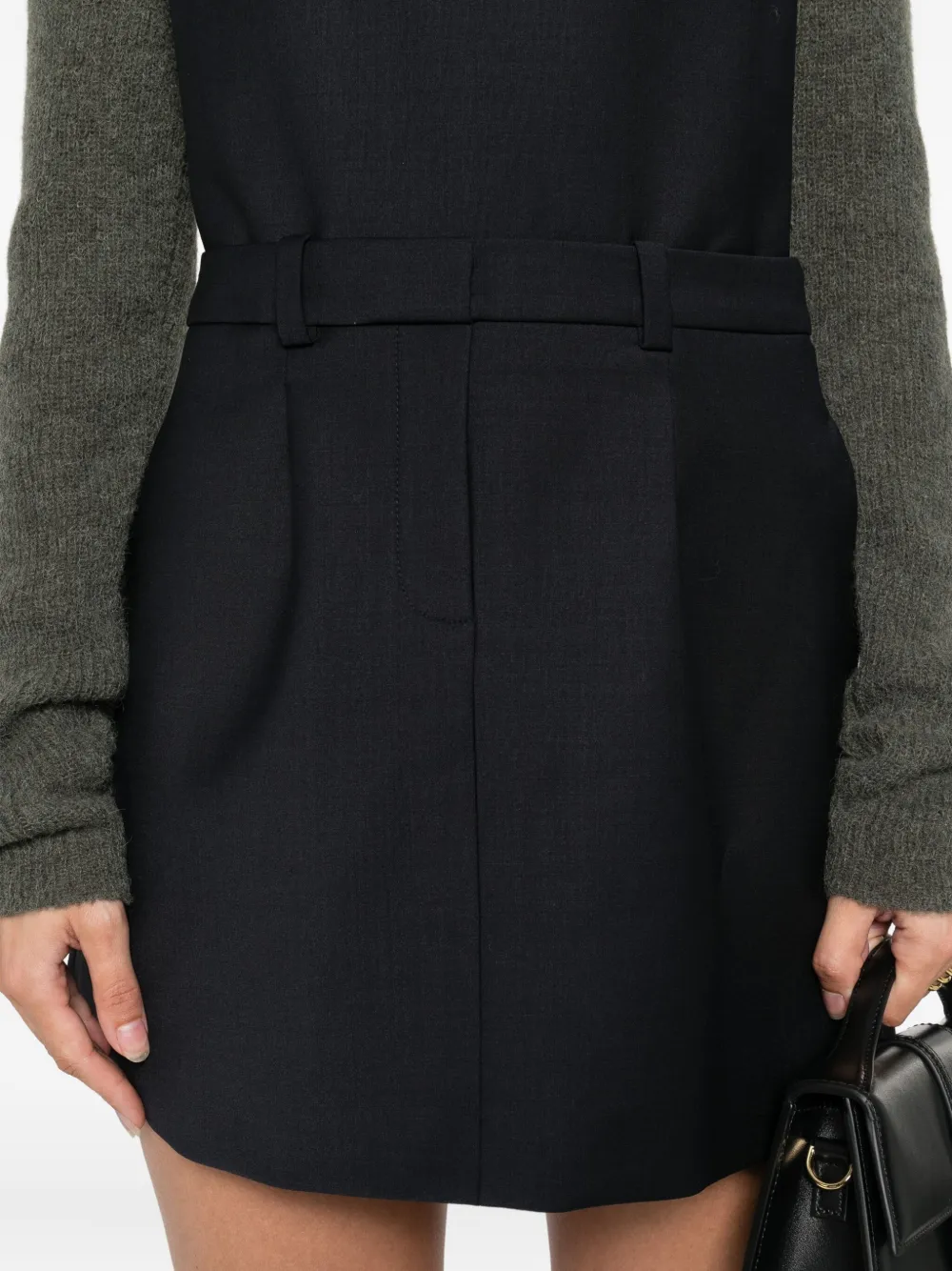 Maje Jurk met gekruiste bandjes op de rug Blauw