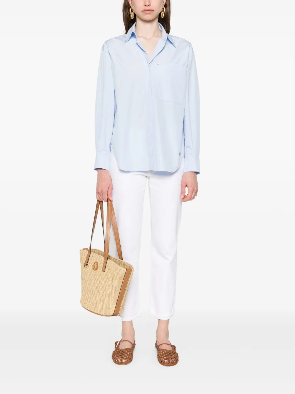 Maje Popeline blouse - Blauw