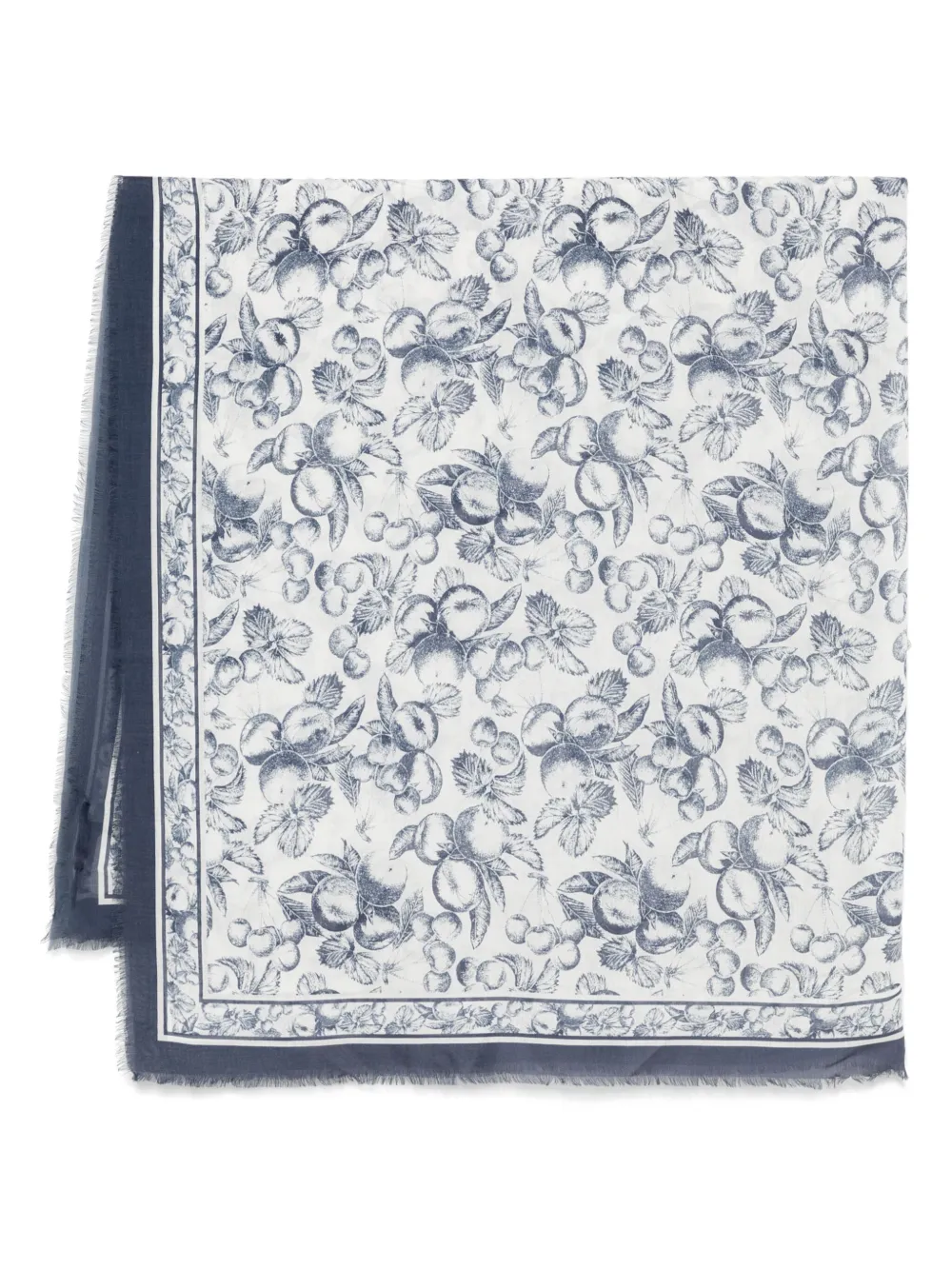 Maje Sjaal met fruitprint Beige
