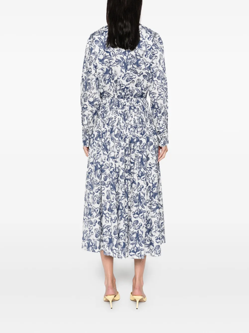 Maje Midi-rok met fruitprint Wit