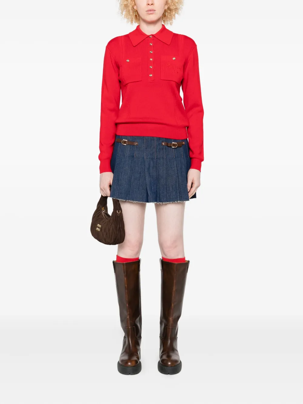 Maje pleated buckle-fastening mini skirt | Pleated Skirts | Image 2