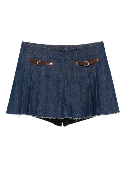 Maje pleated buckle-fastening mini skirt