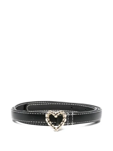 Maje heart-buckle leather belt