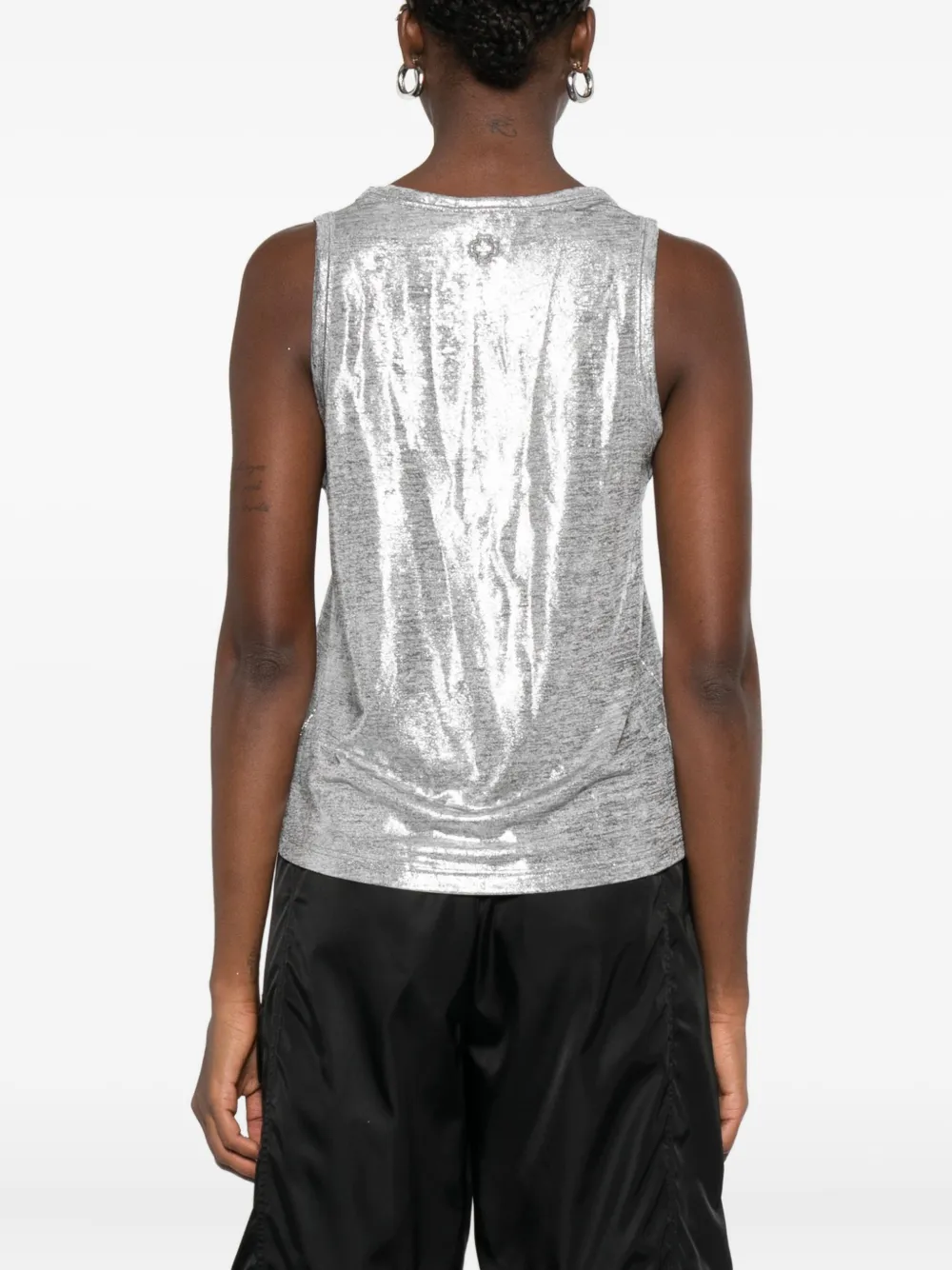Maje shimmering tank-top Grijs