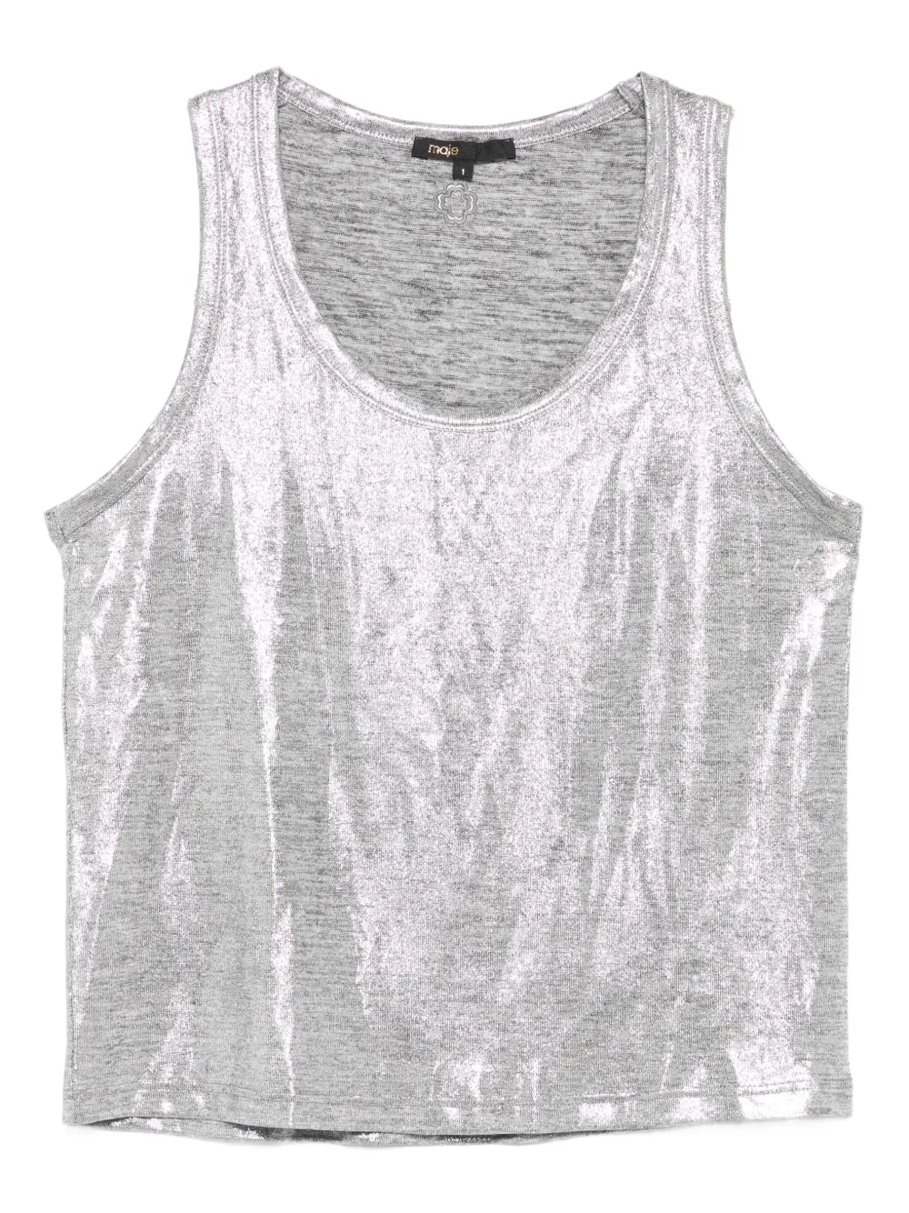 Maje shimmering tank-top Grijs