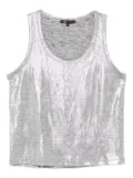 Maje shimmering tank-top - Grey