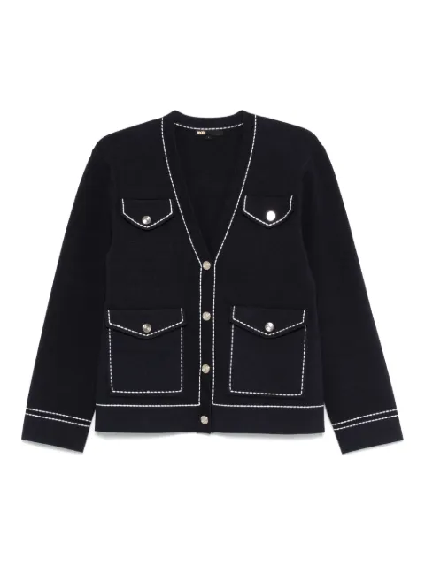 Maje contrast-stitch cardigan