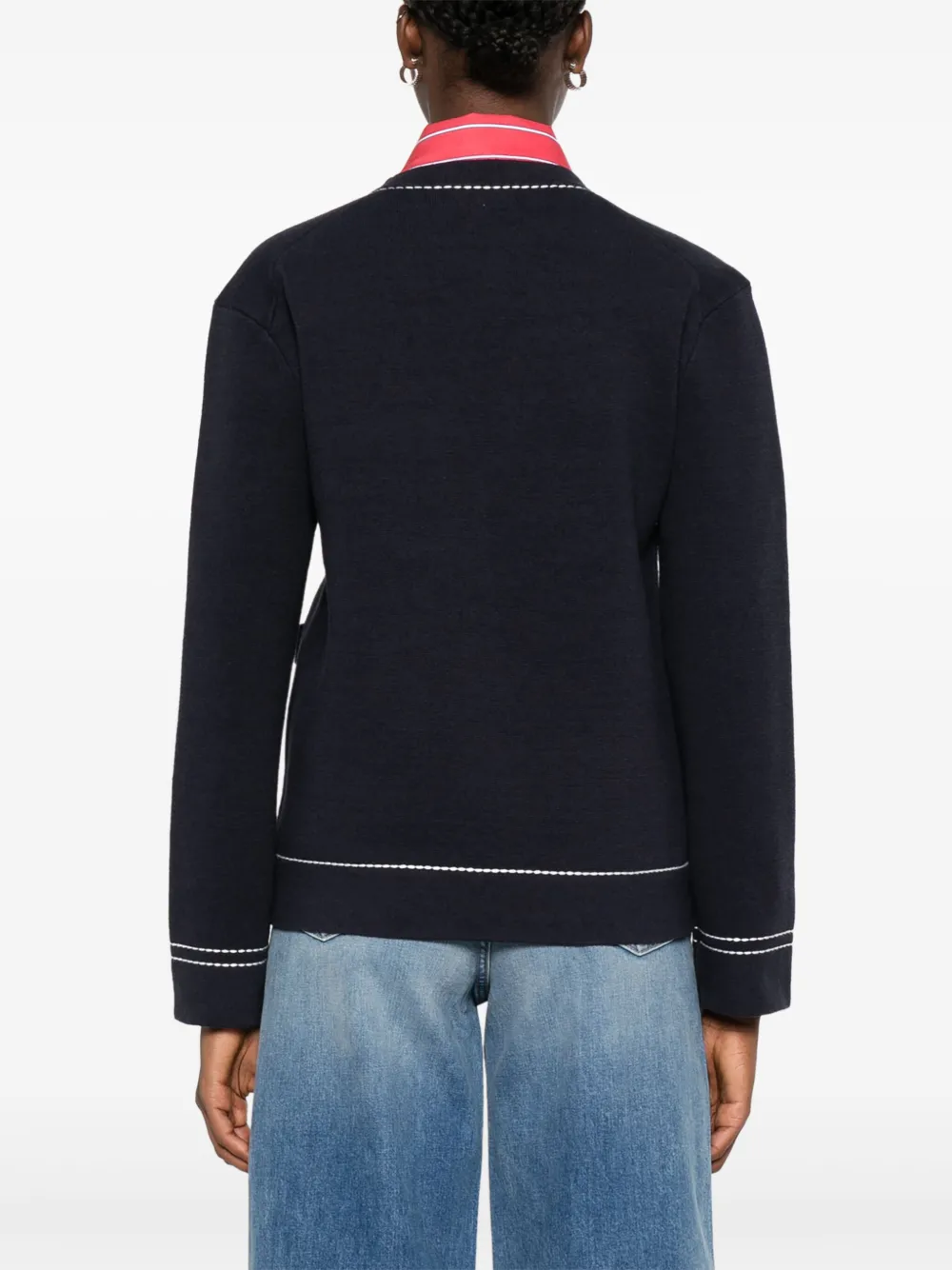 Maje Vest met contrast Blauw
