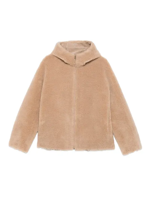 Maje hooded zip-up jacket
