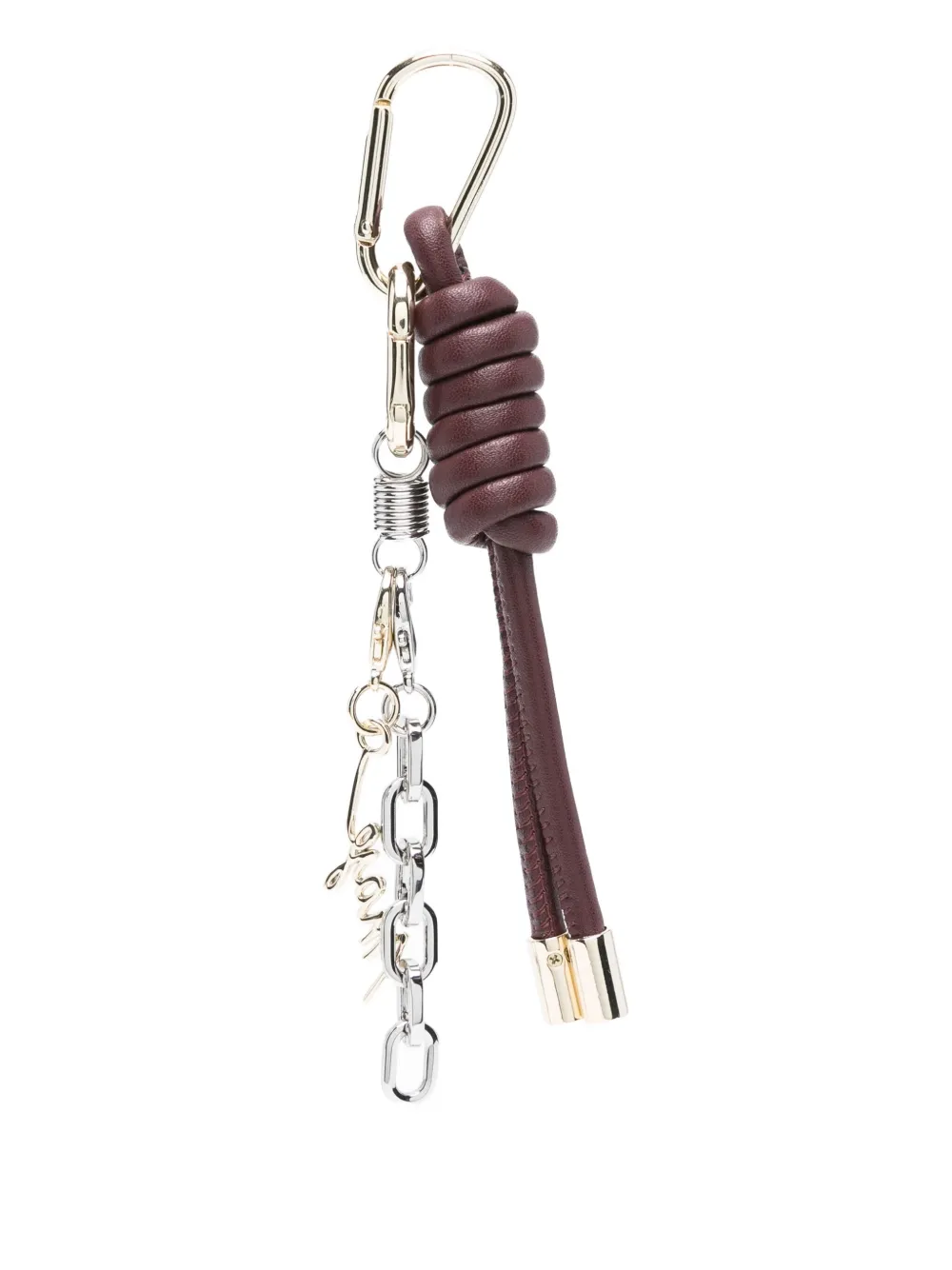 Maje レザーノット キーホルダー - レッド Maje レザーノット キーホルダー - レッド