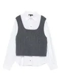 Maje ribbed layer shirt - Grey