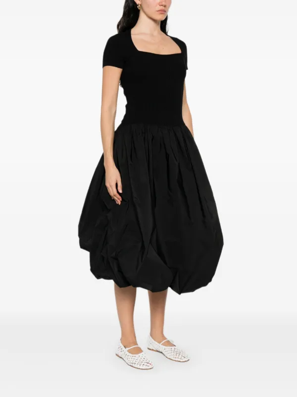 Maje Jurk Met Korte Mouwen Zwart FARFETCH NL