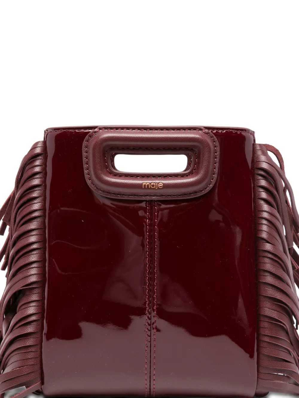 Maje Mini-crossbodytas met franje Rood