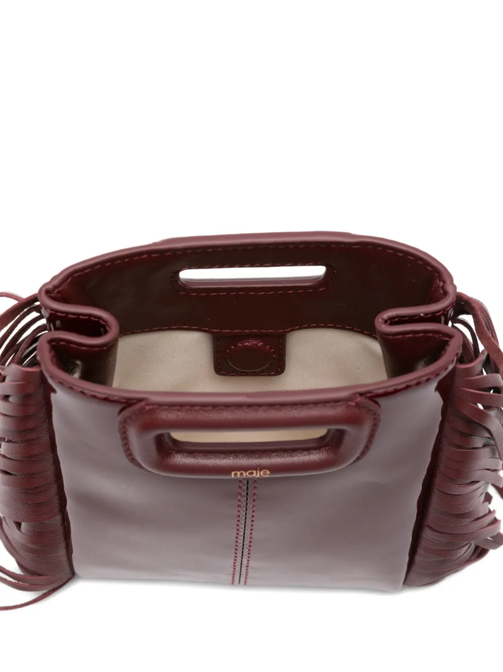 Maje Mini-crossbodytas met franje Rood