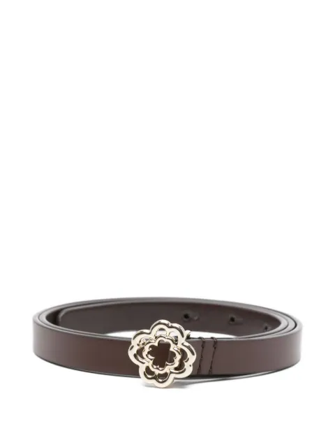 Maje clover-buckle leather belt