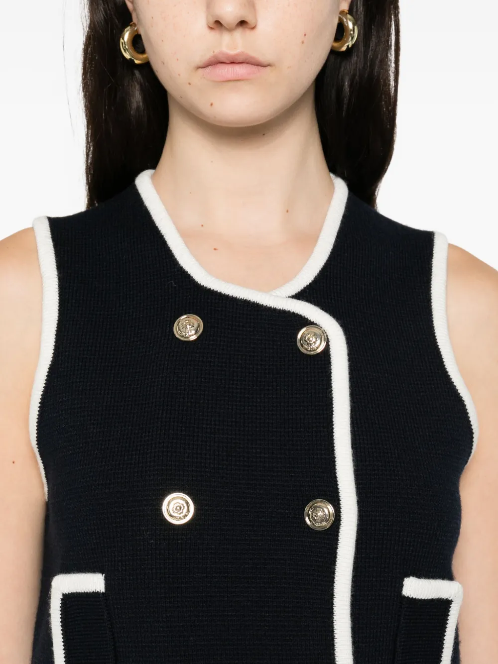 Maje Spencer met knoopsluiting Blauw