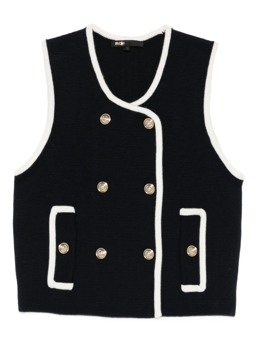 Maje button-fastening vest | Blue | Image 1