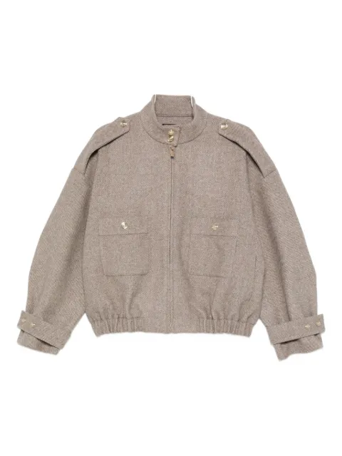 Maje button-detailed bomber jacket