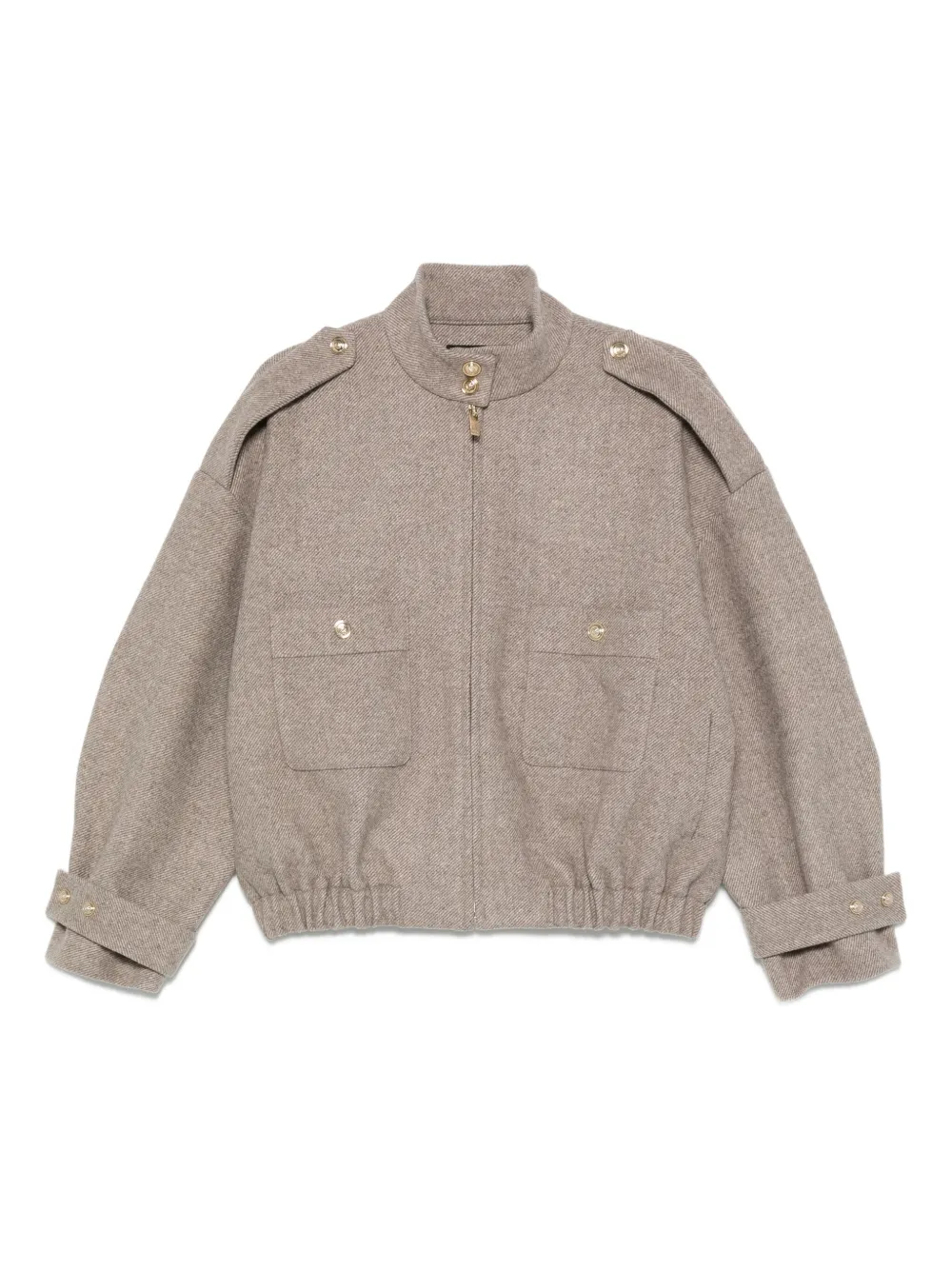 Maje button-detailed bomber jacket | Neutrals | Image 1