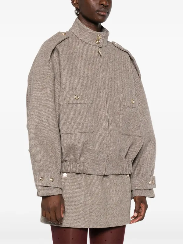 Maje ボンバージャケット | ニュートラル | FARFETCH JP