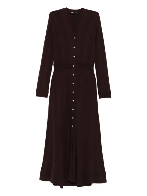 Maje cable-knit buttoned dress