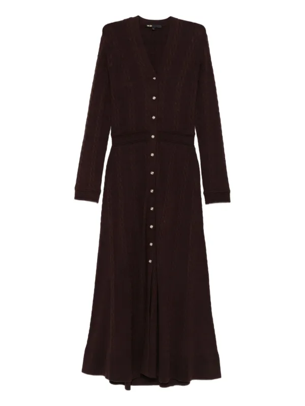 chinese dress ladies MAJE Rib knit maxi dress main image 1