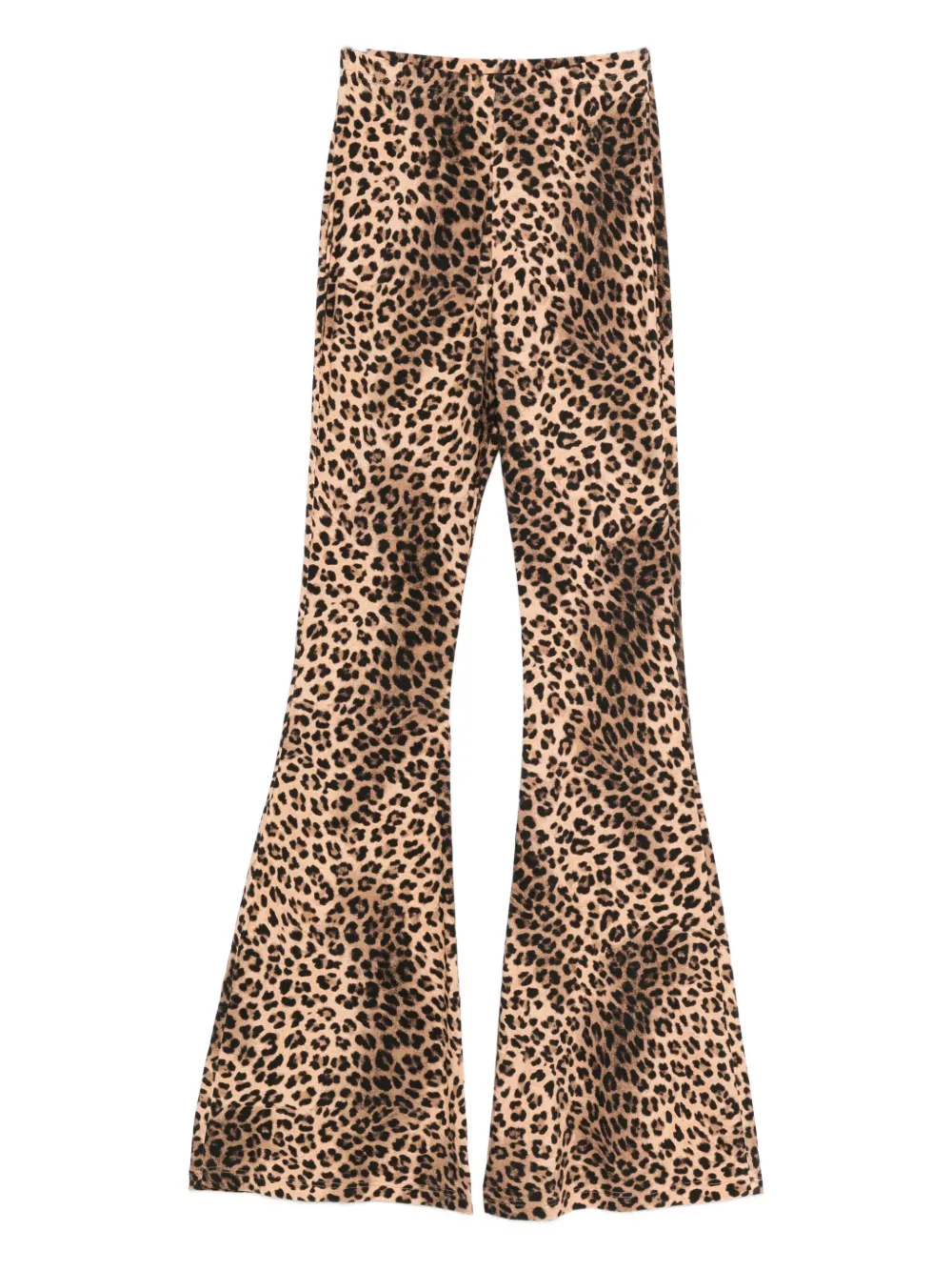 Maje leopard print flared trousers - Marrone