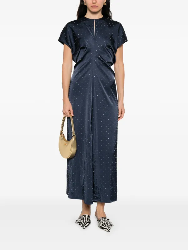 Maje Short Sleeve Dress | Blue | FARFETCH ID