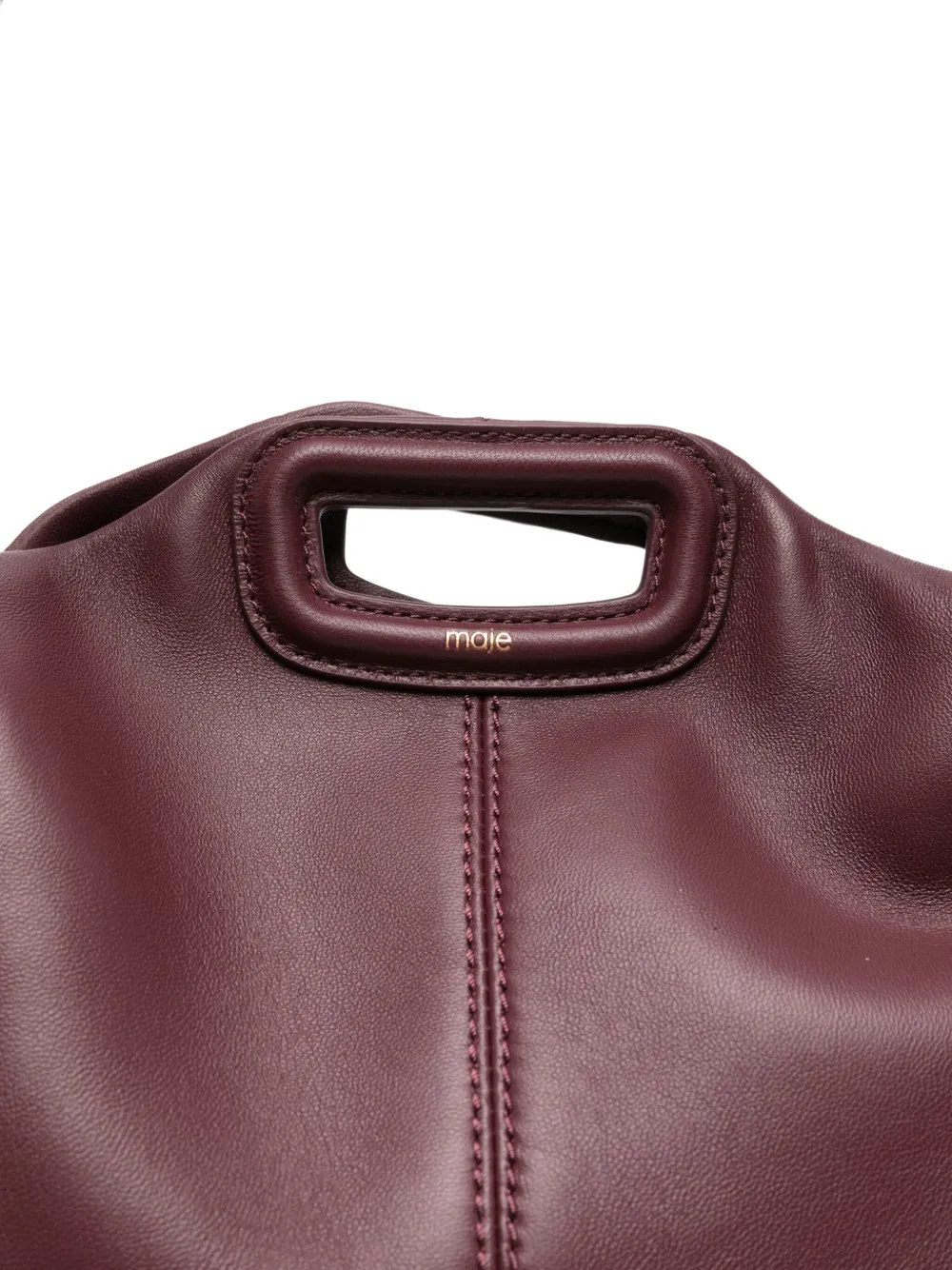 Maje Leren shopper Rood