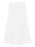 Maje ribbed A-line skirt - Neutrals