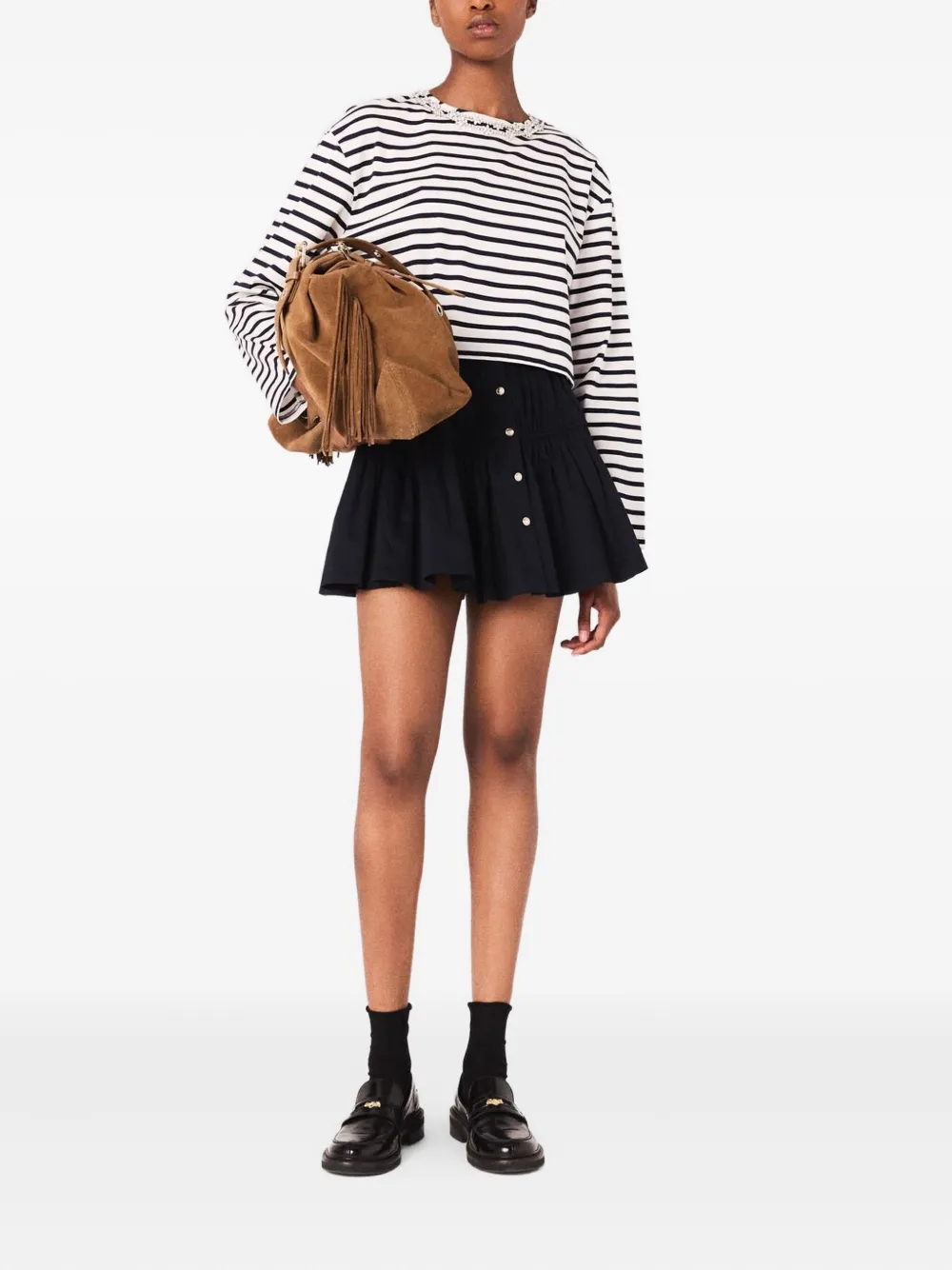 Maje playera manga larga con rayas estampadas | Playeras y jerséis | Image 2