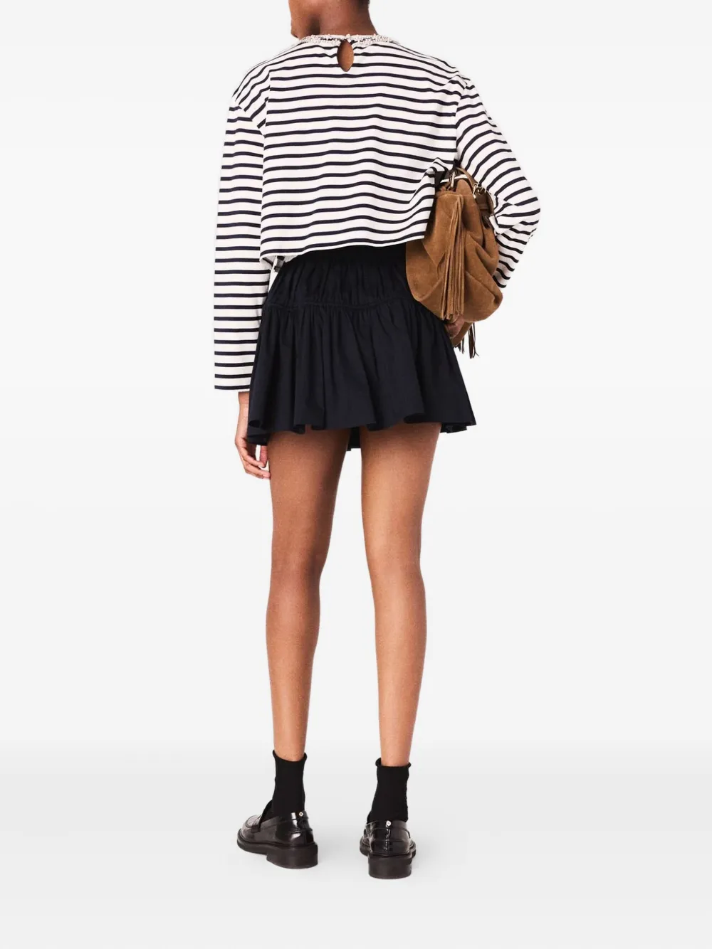 Maje Gestreept T-shirt Wit