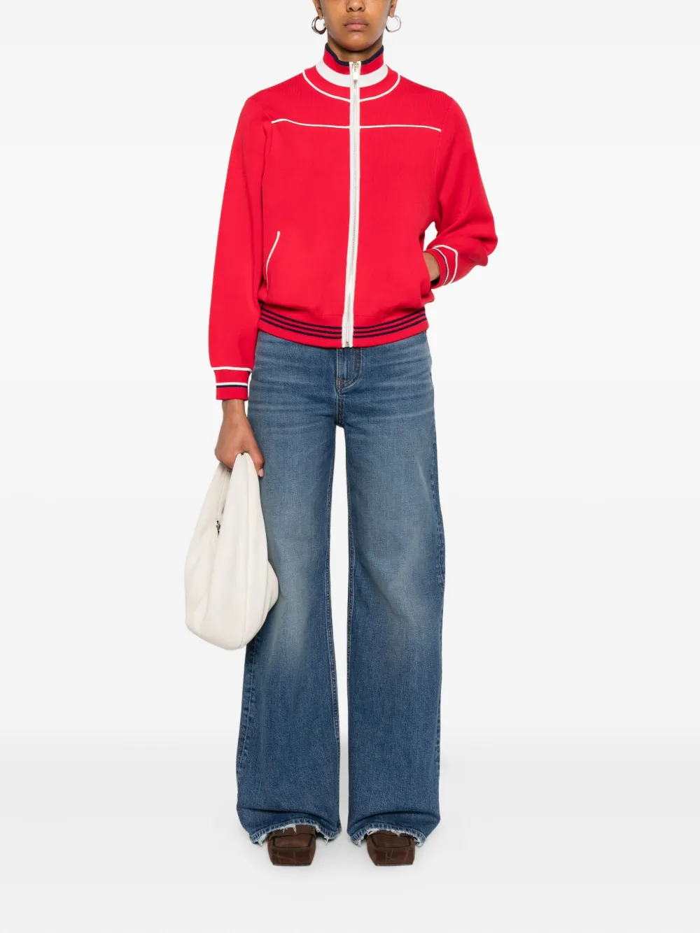 Maje Vest met rits Rood