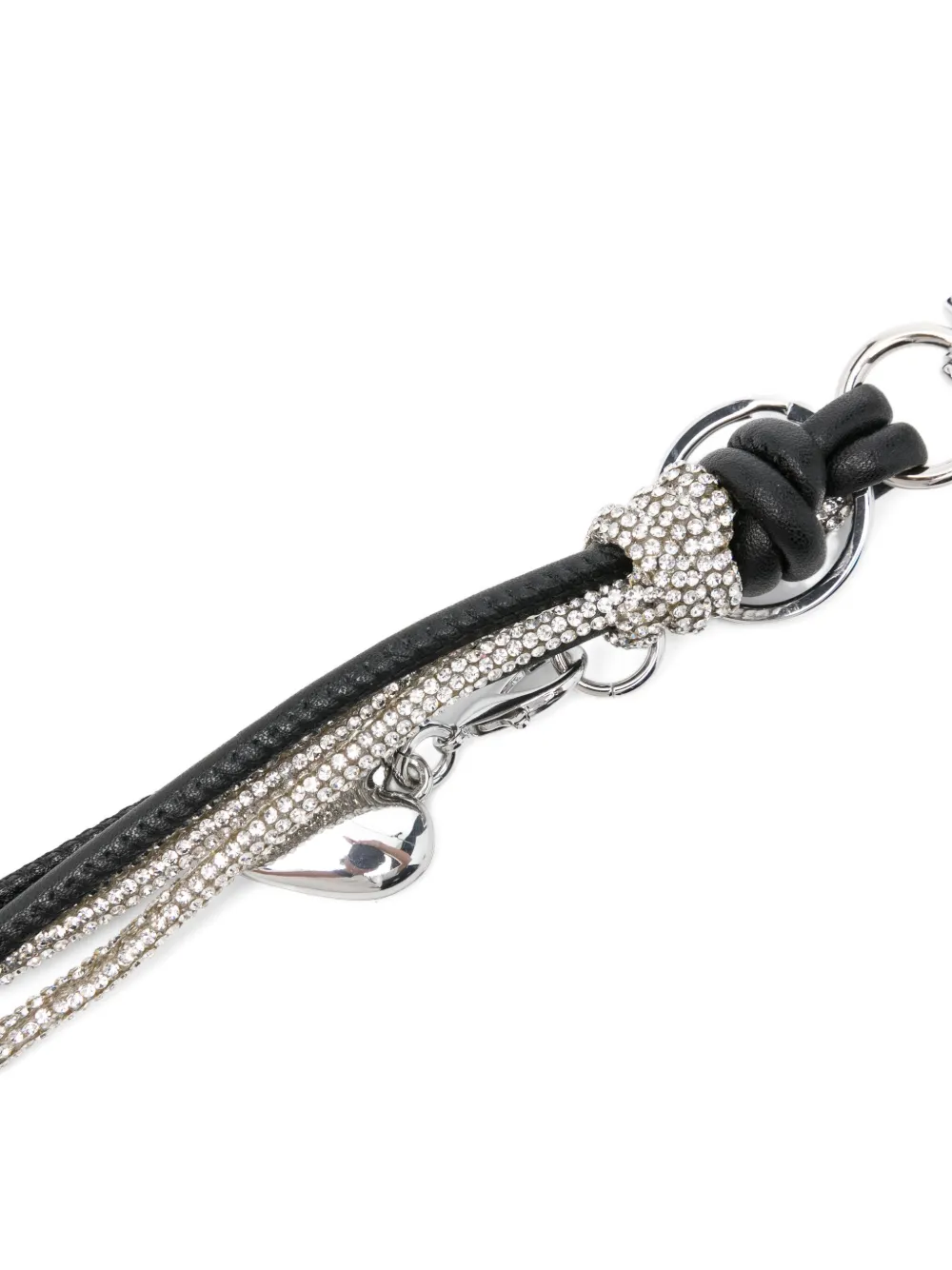 Maje Sleutelhanger met kwastje en hart-bedel Zilver