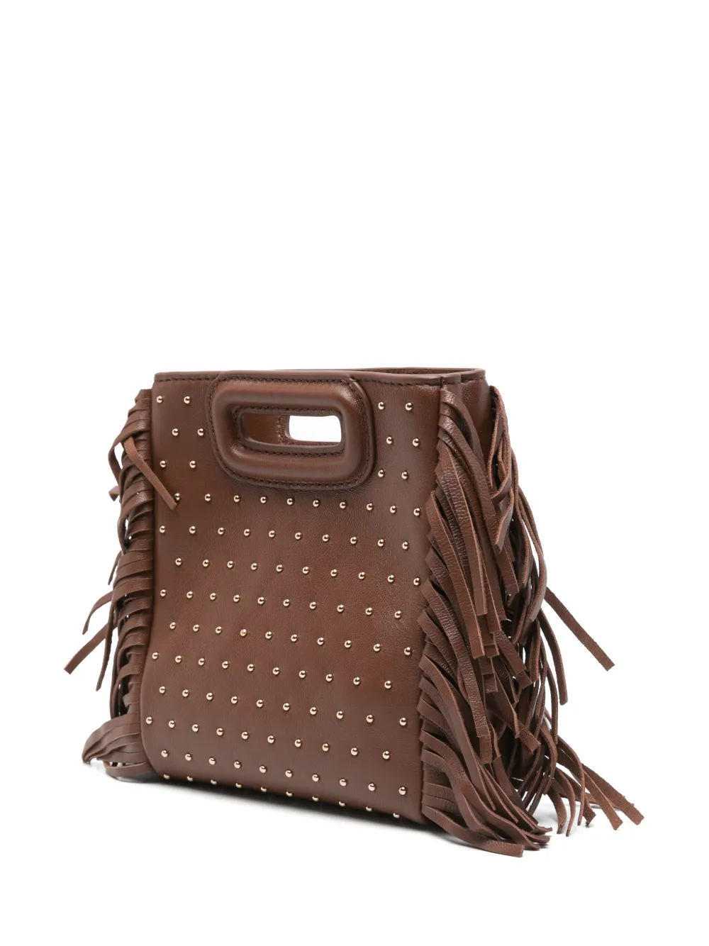 Maje Crossbodytas verfraaid met studs Bruin