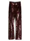 Maje sequin embellished trousers - Red