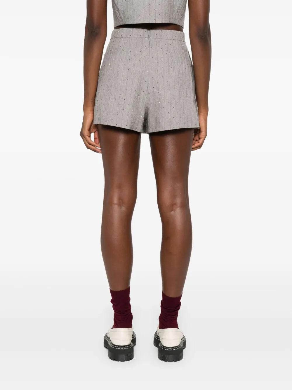 Maje Skorts met krijtstreep Grijs