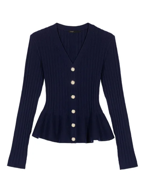 Maje button-down peplum cardigan