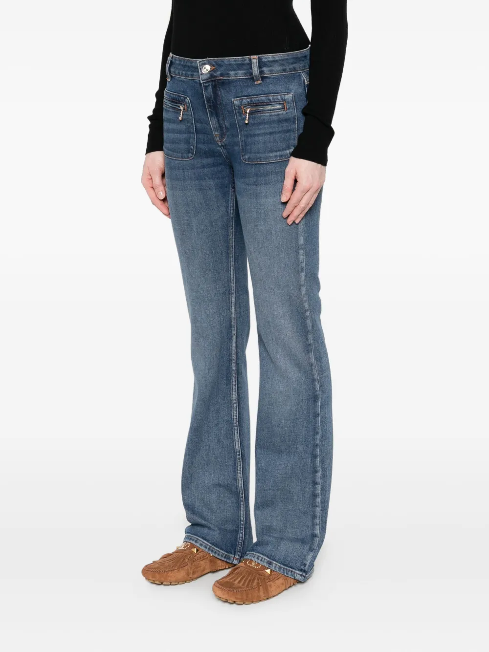 Maje Jeans met ritszak Blauw
